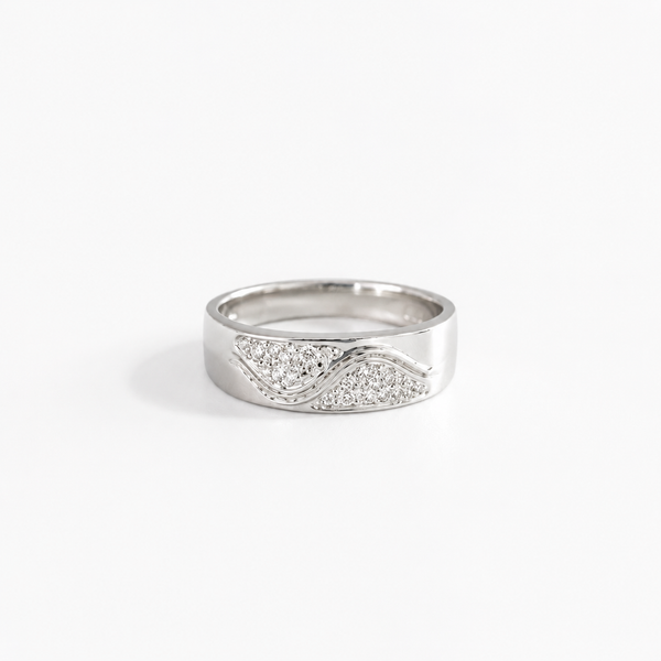 Celestia Wave CZ Ring