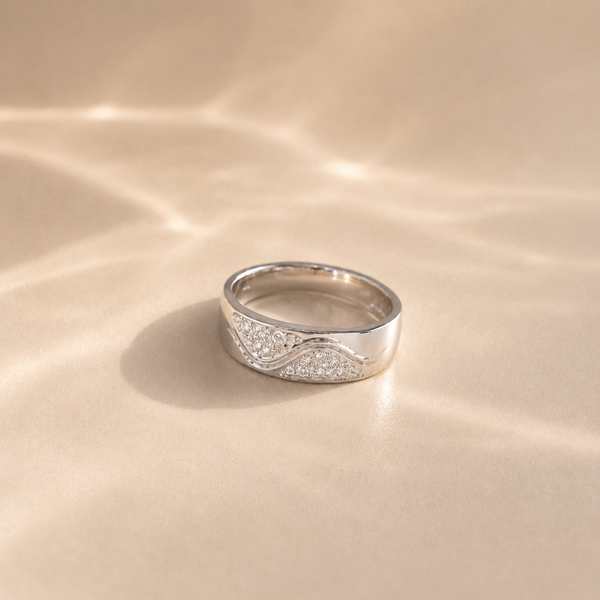 Celestia Wave CZ Ring