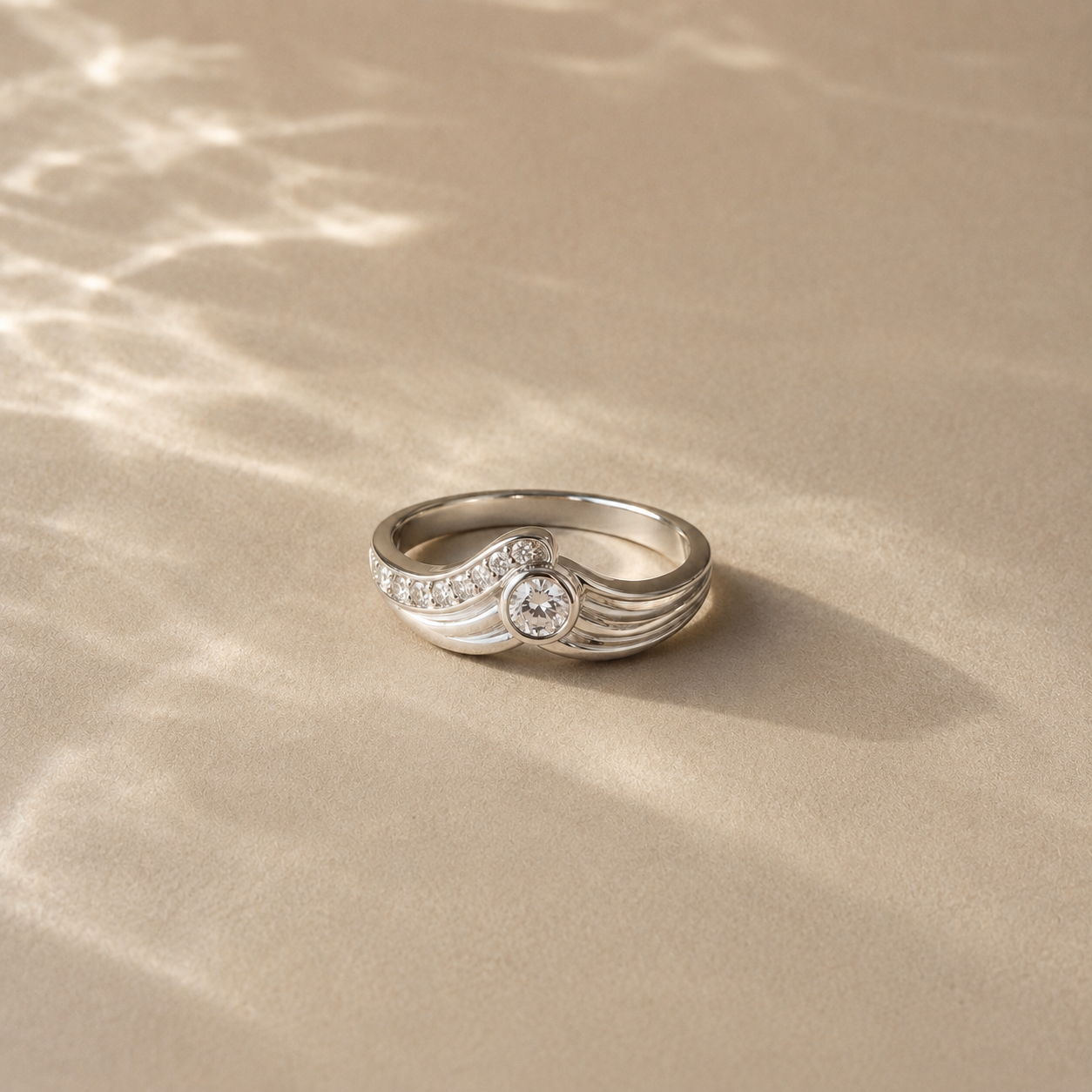 Aurielle Wave CZ Ring