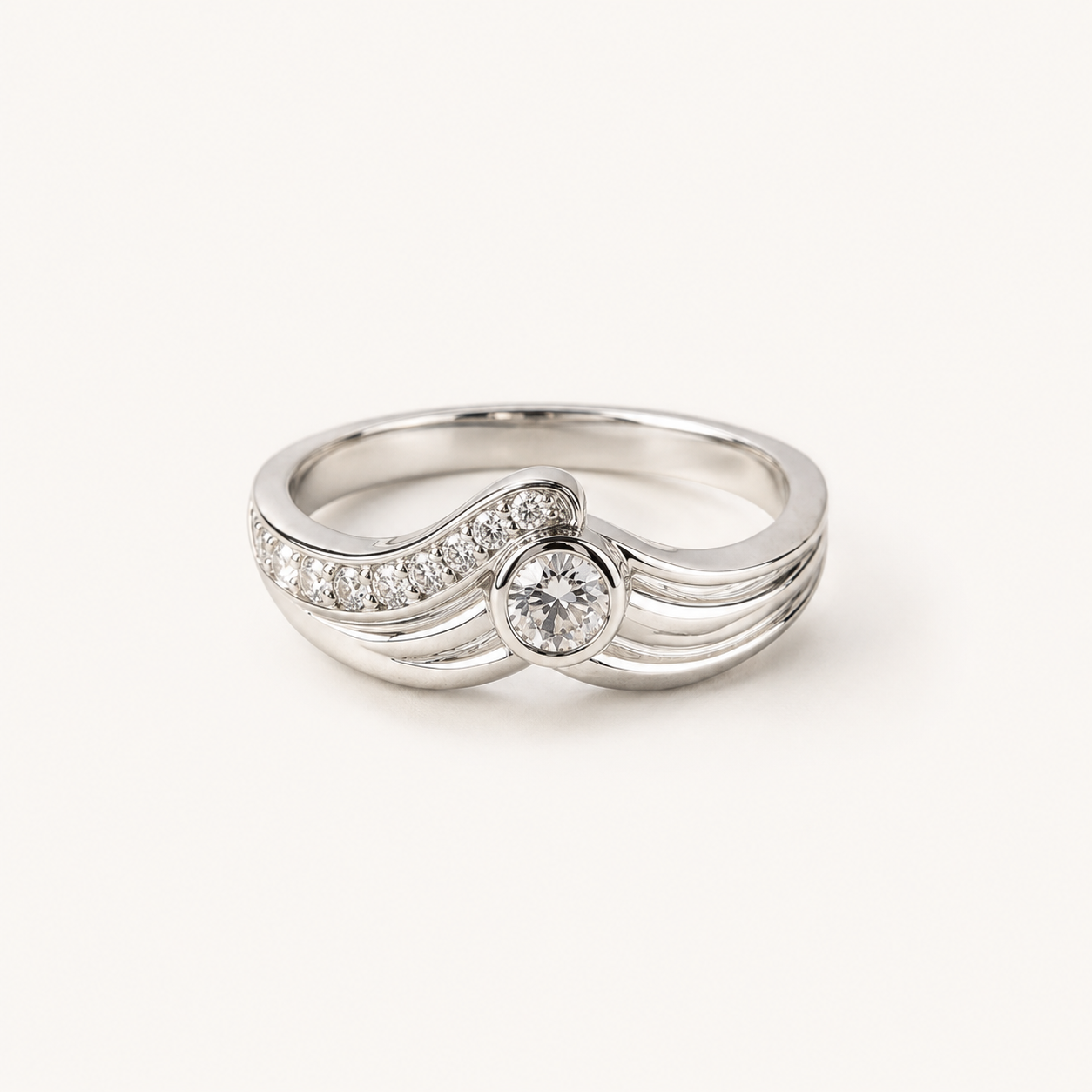 Aurielle Wave CZ Ring