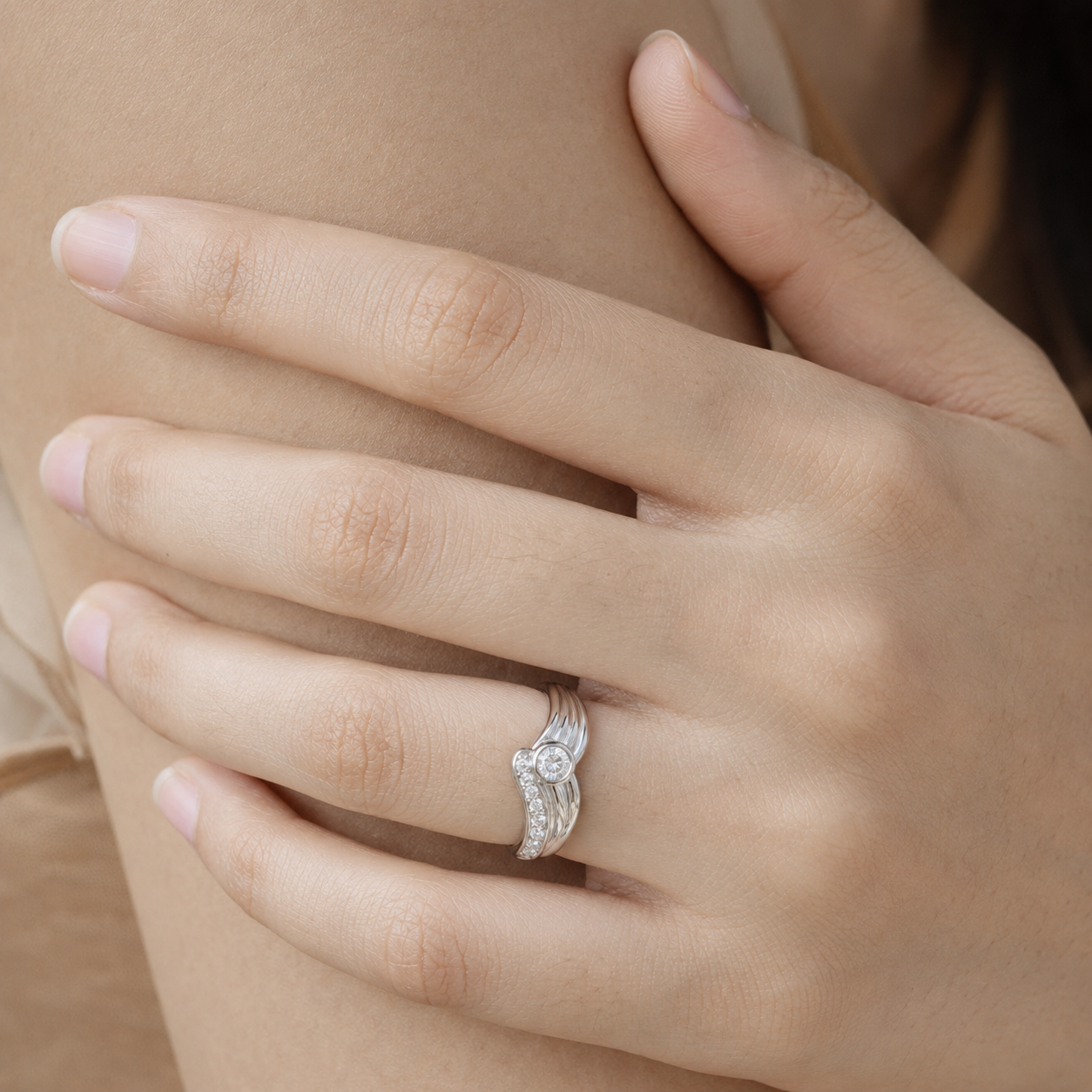 Aurielle Wave CZ Ring