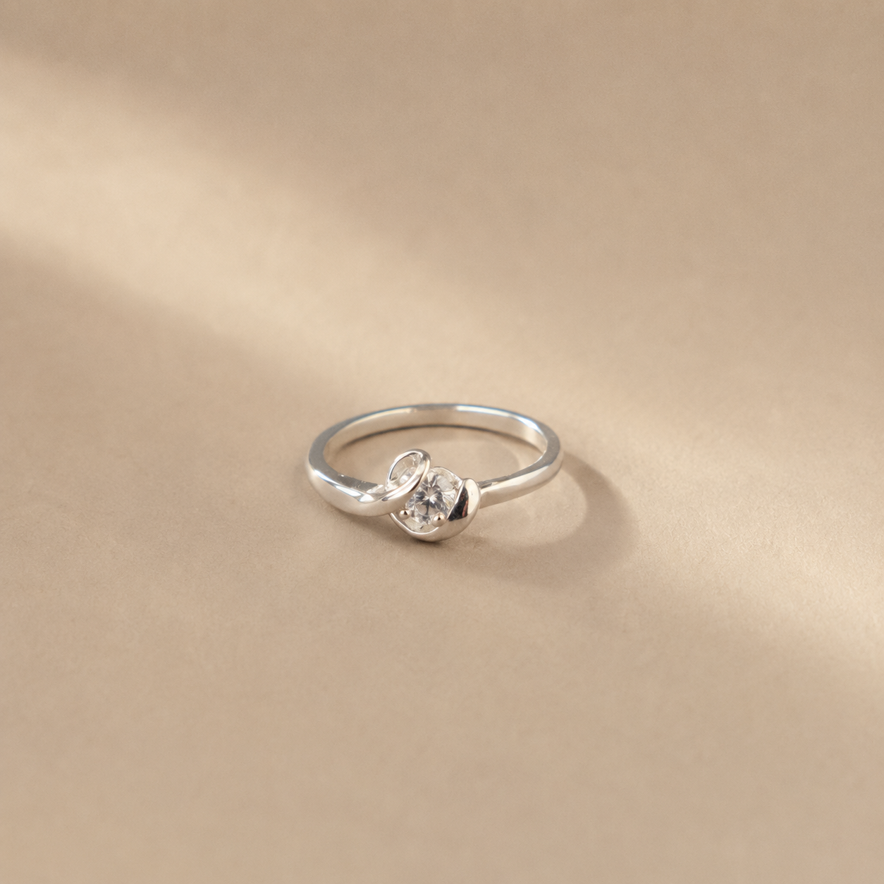 Lunara Twist CZ Ring