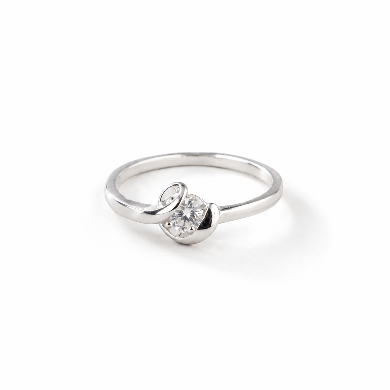 Lunara Twist CZ Ring