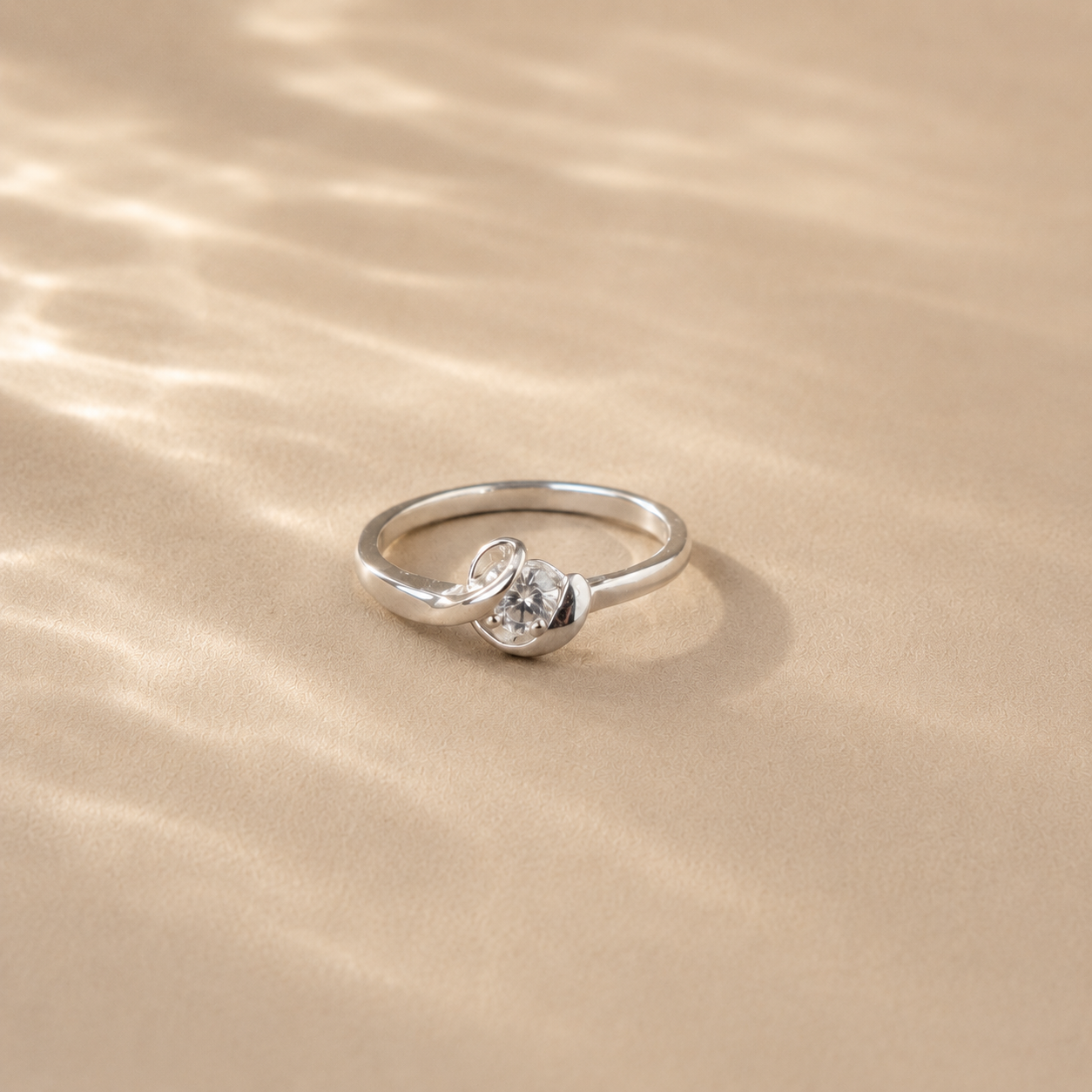 Lunara Twist CZ Ring