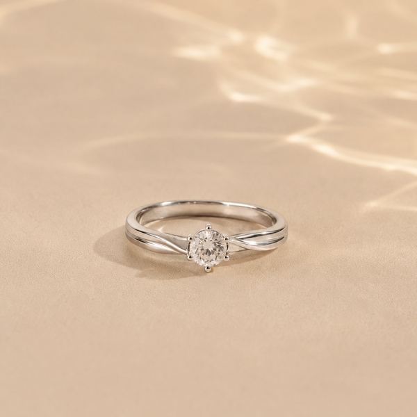 Celestia Twist Solitaire Ring