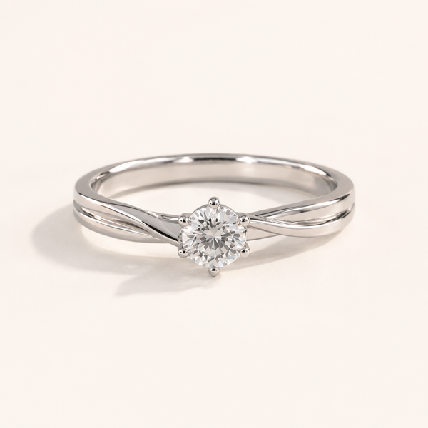 Celestia Twist Solitaire Ring