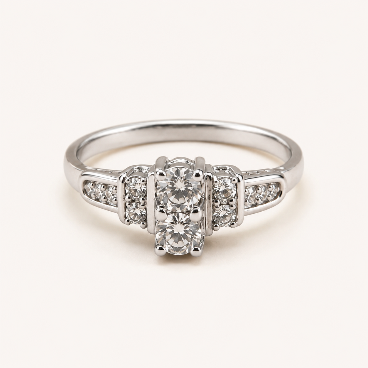 Celestia Dual Stone Statement Ring