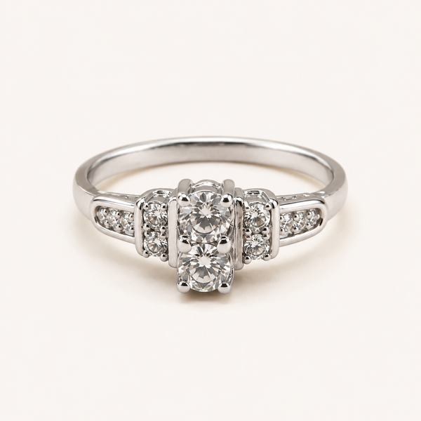 Celestia Dual Stone Statement Ring
