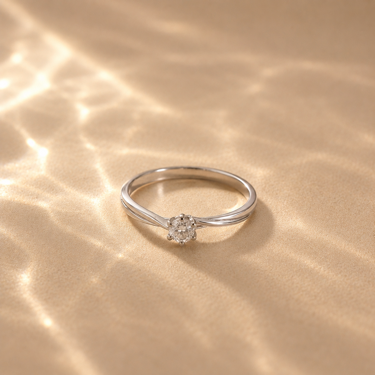 Celeste Twist Solitaire Ring