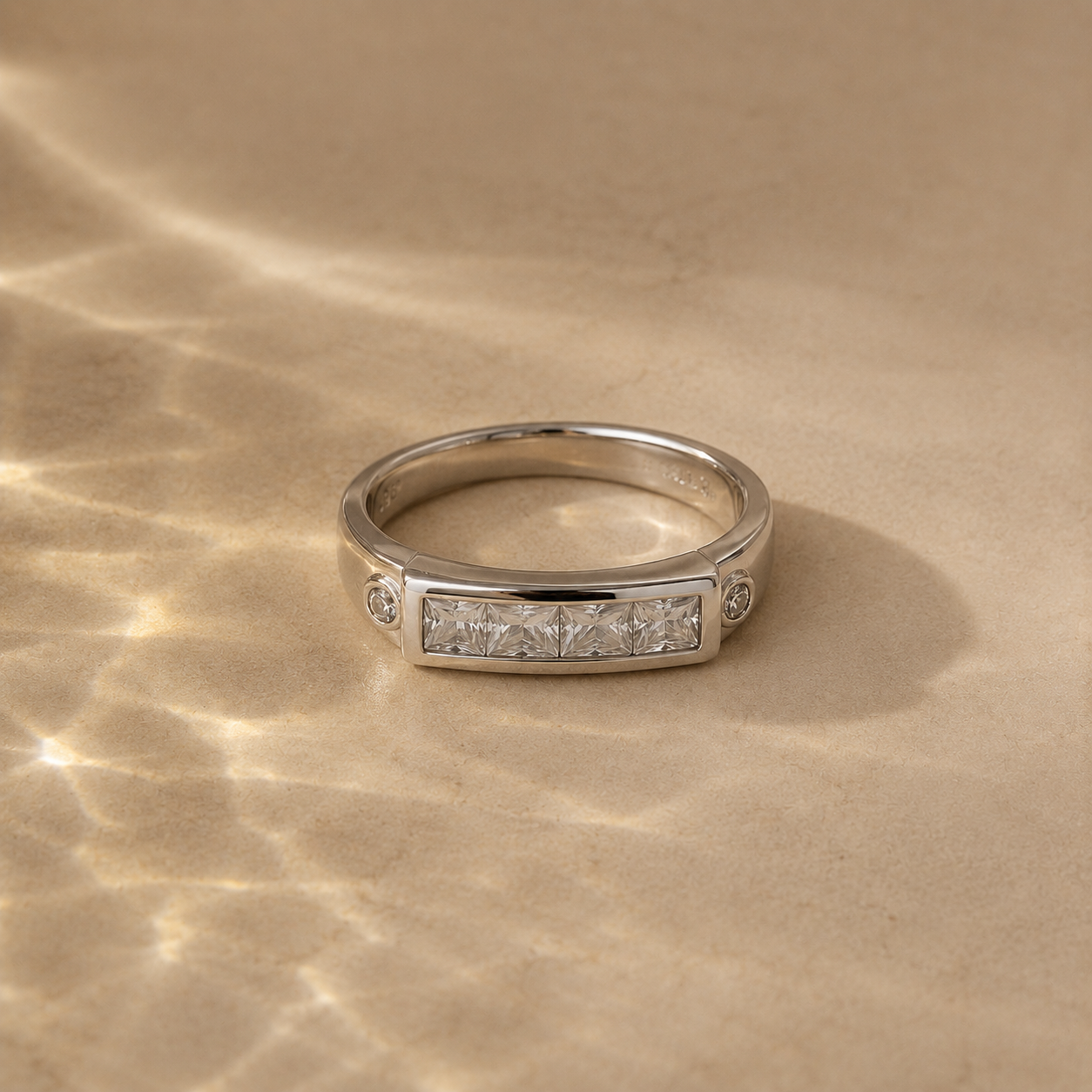 Auric Princess CZ Band Ring