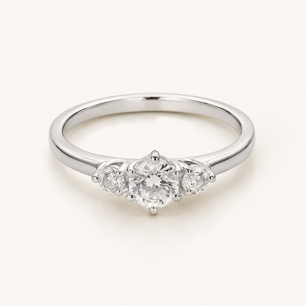 Celeste Three Stone Ring