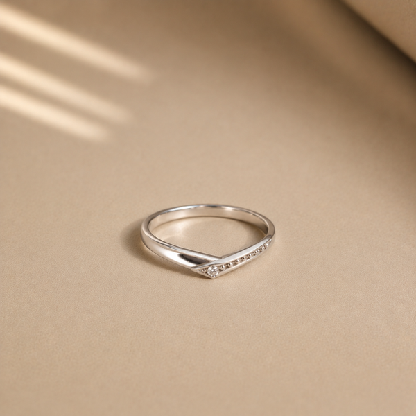 Celeste V Chevron Ring