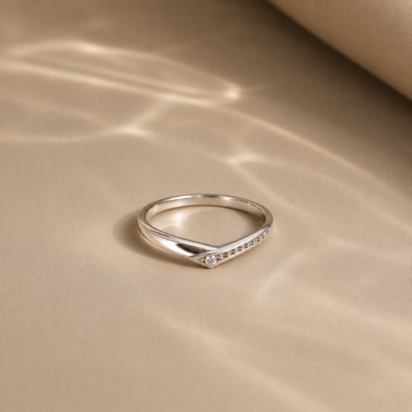 Celeste V Chevron Ring