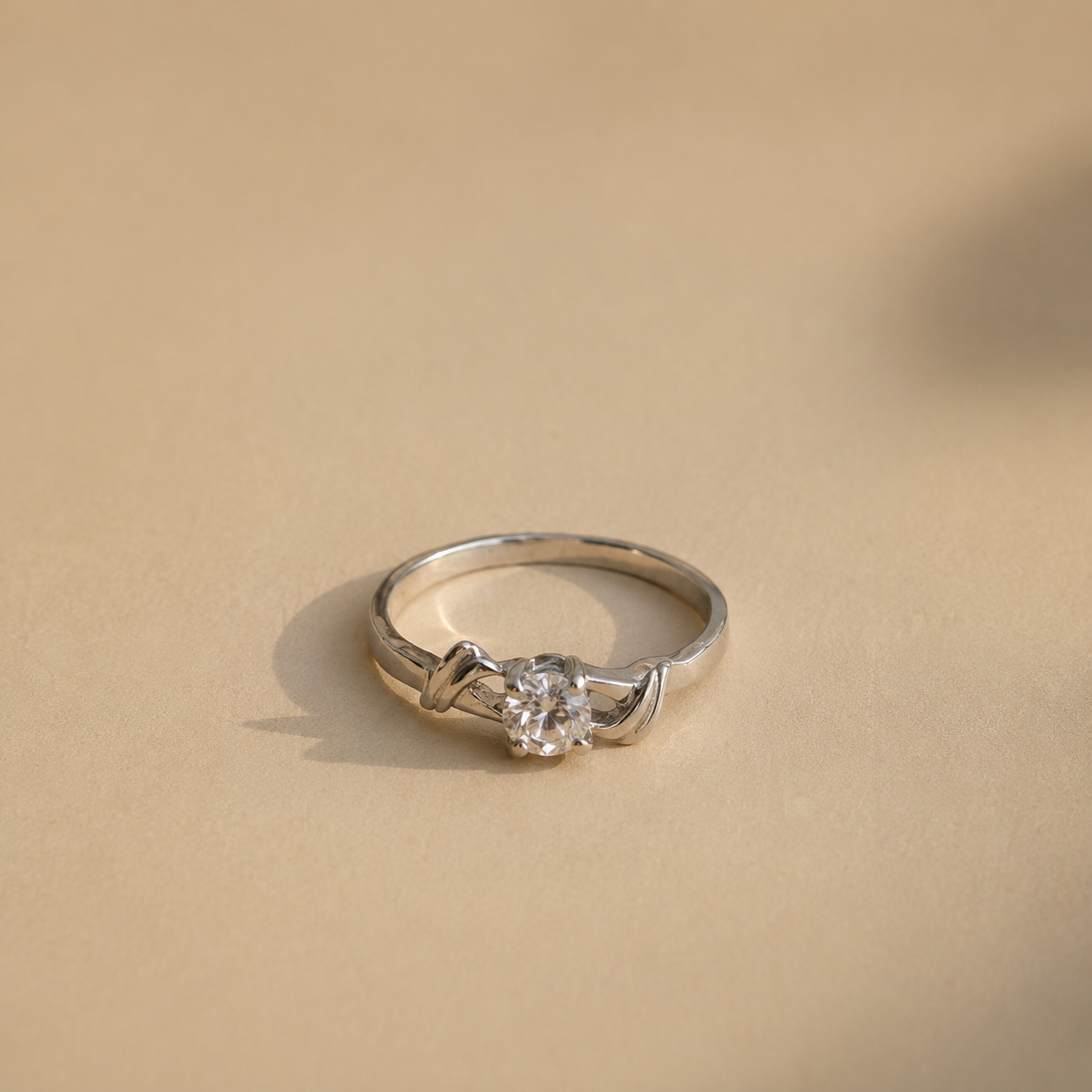 Luna Twist Solitaire Ring