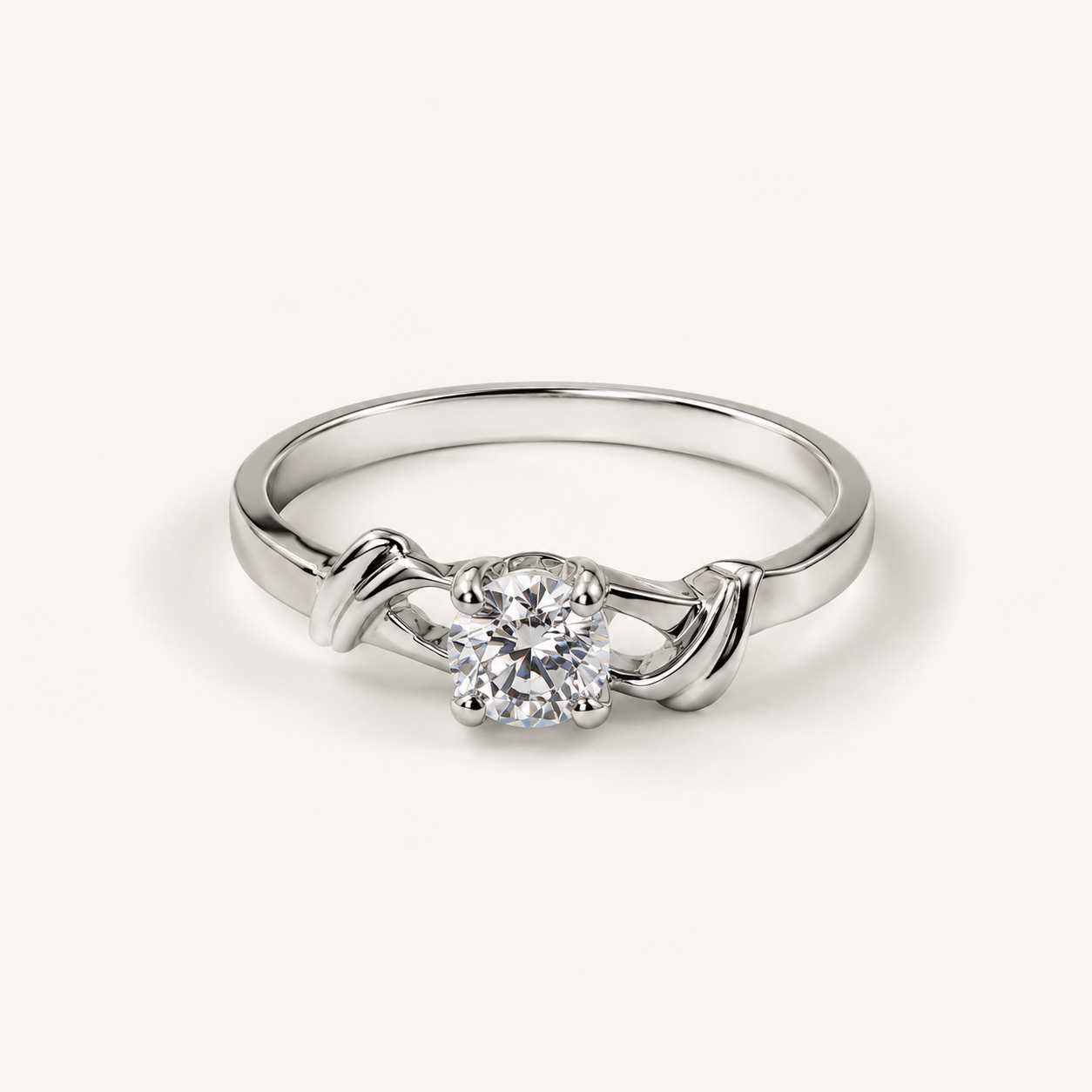 Luna Twist Solitaire Ring