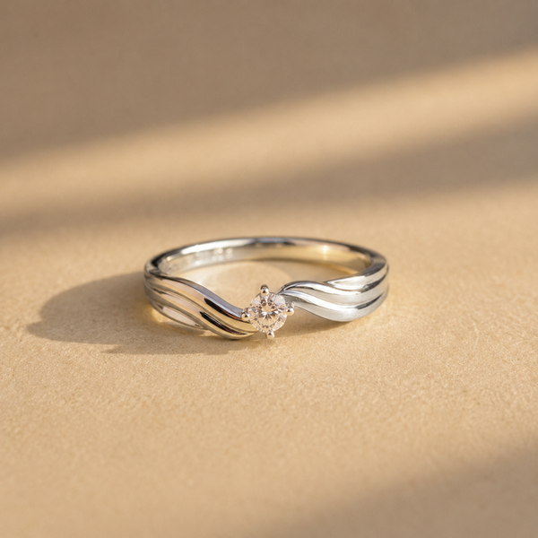 Aurielle Wave Solitaire Ring