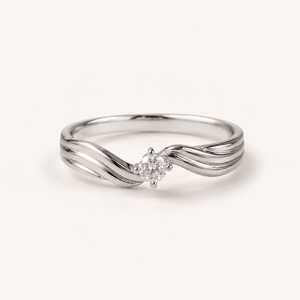 Aurielle Wave Solitaire Ring
