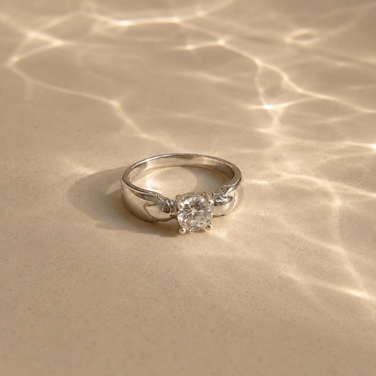 Aurielle Knot Solitaire Ring