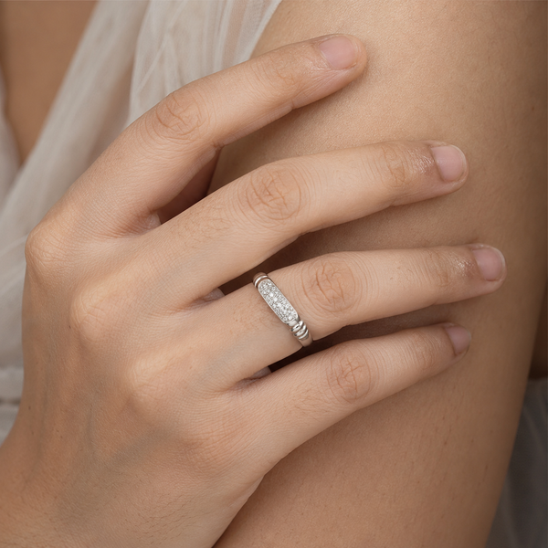 Aurielle Pavé Band Ring