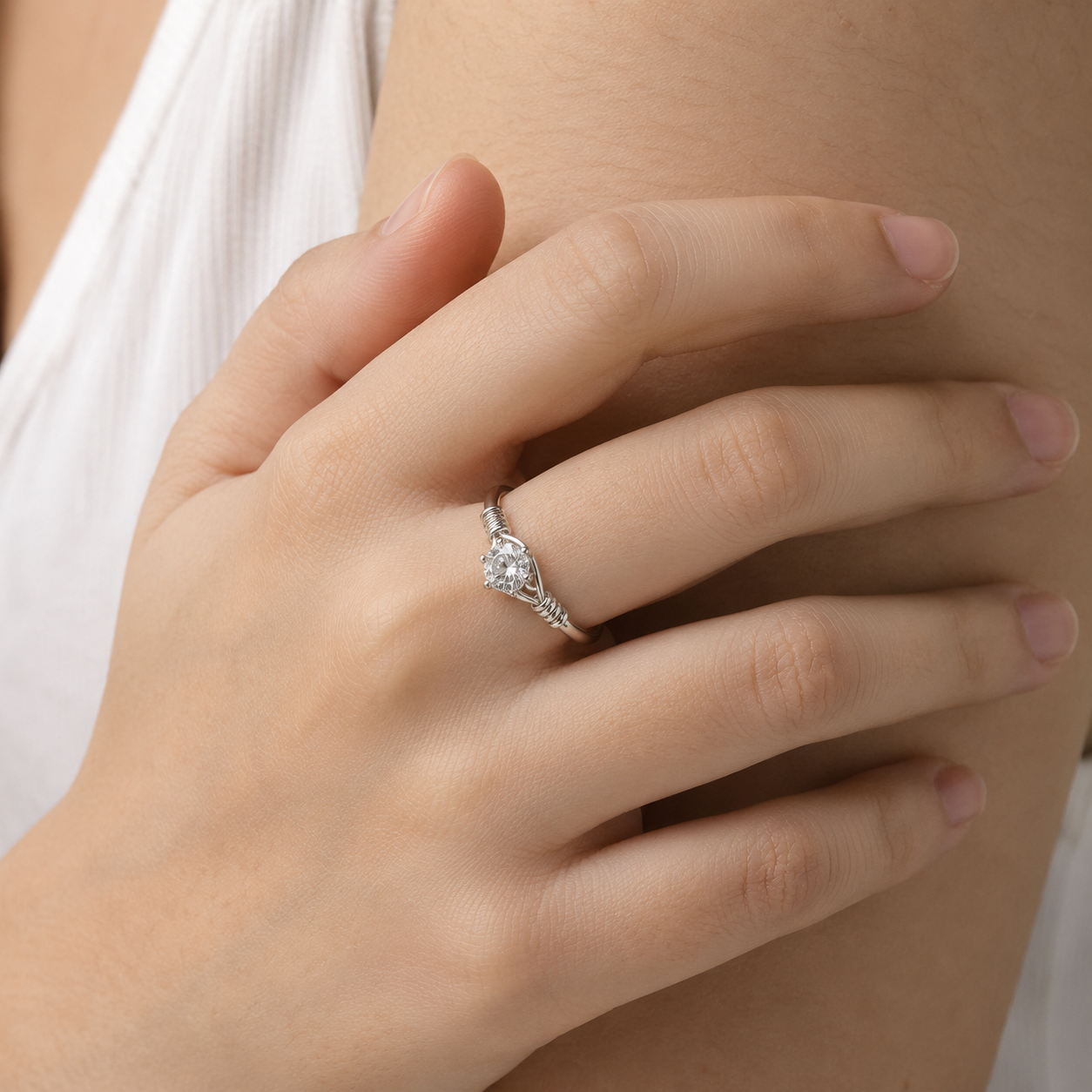 Celestia Solitaire Wrap Ring