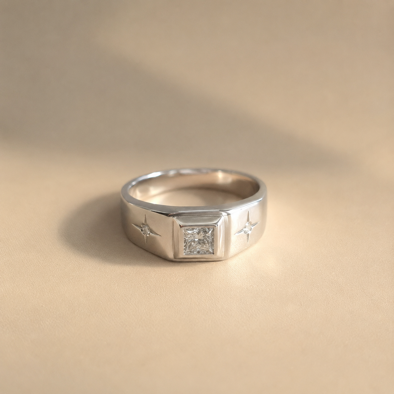 Celeste Signet CZ Ring