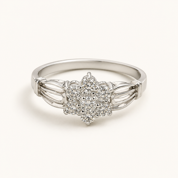 Starlight Cluster CZ Ring