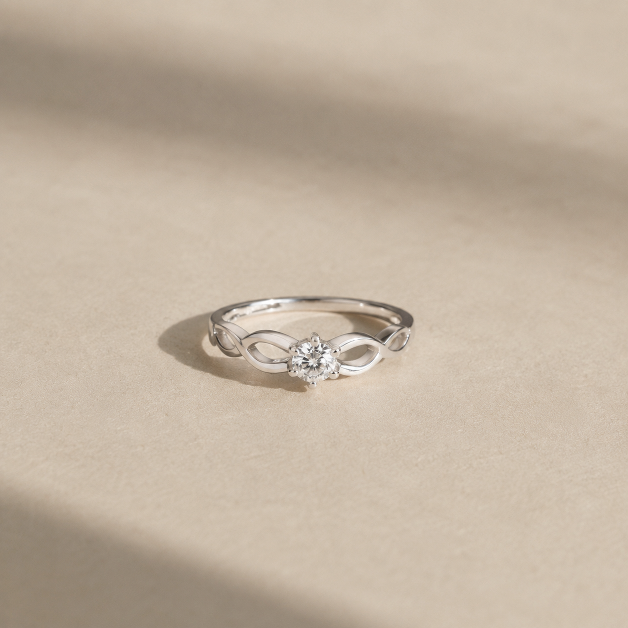 Infinity Solitaire CZ Ring