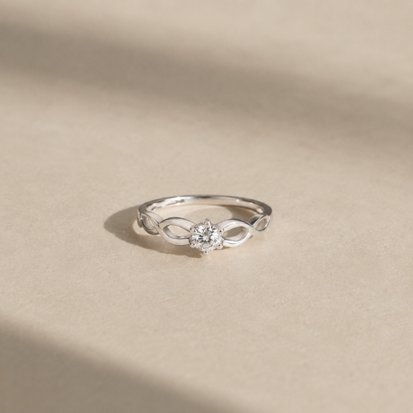 Infinity Solitaire CZ Ring