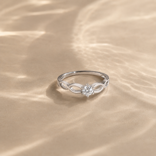 Infinity Solitaire CZ Ring
