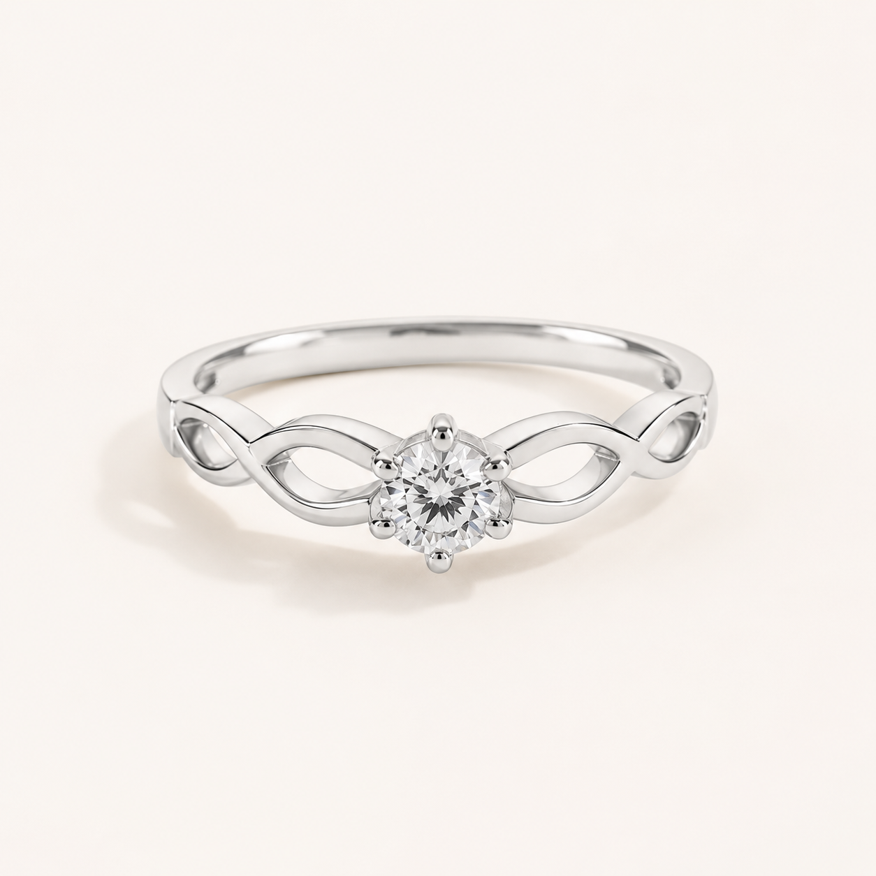 Infinity Solitaire CZ Ring