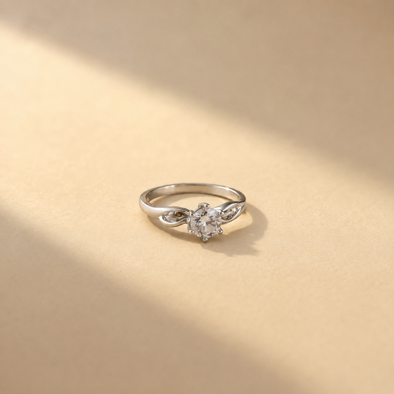 Celtic Knot Solitaire CZ Ring