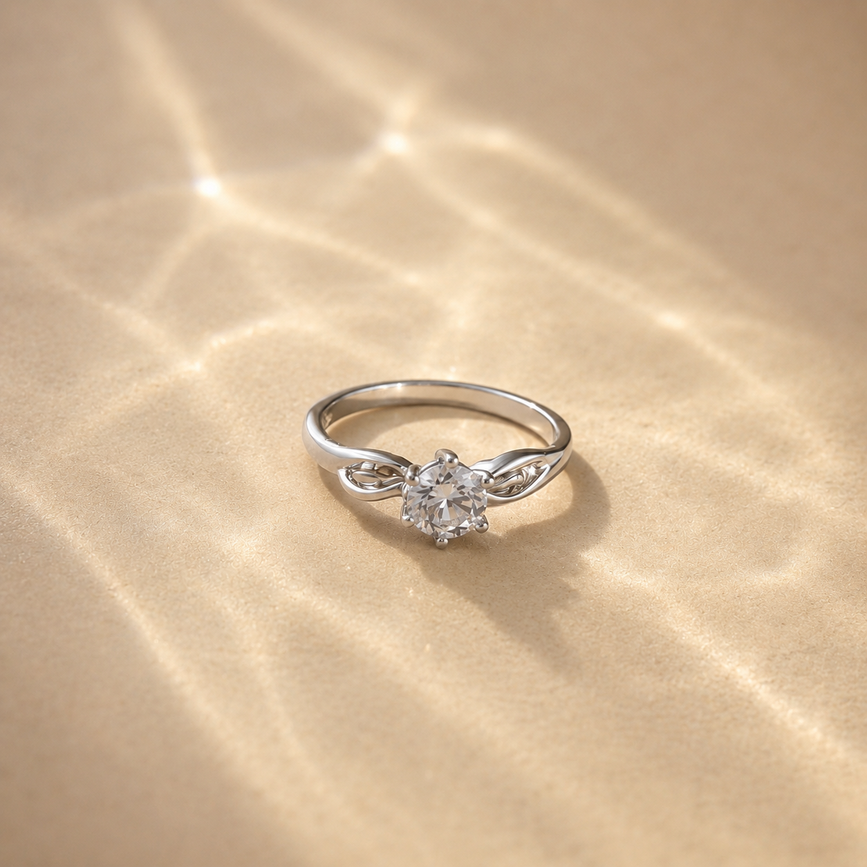 Celtic Knot Solitaire CZ Ring