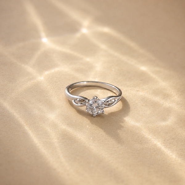 Celtic Knot Solitaire CZ Ring