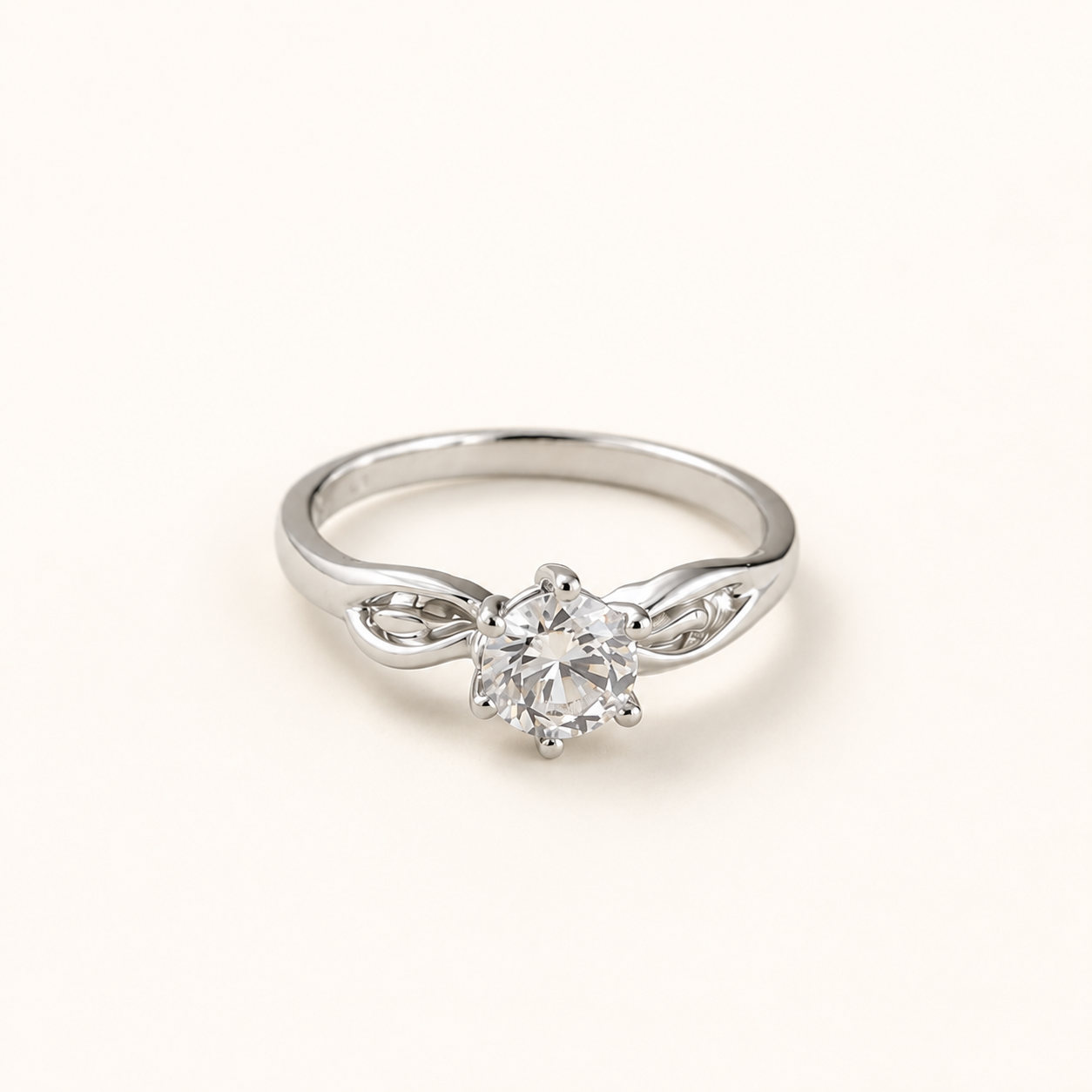 Celtic Knot Solitaire CZ Ring