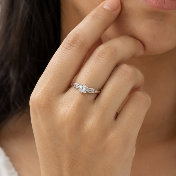 Celtic Knot Solitaire CZ Ring