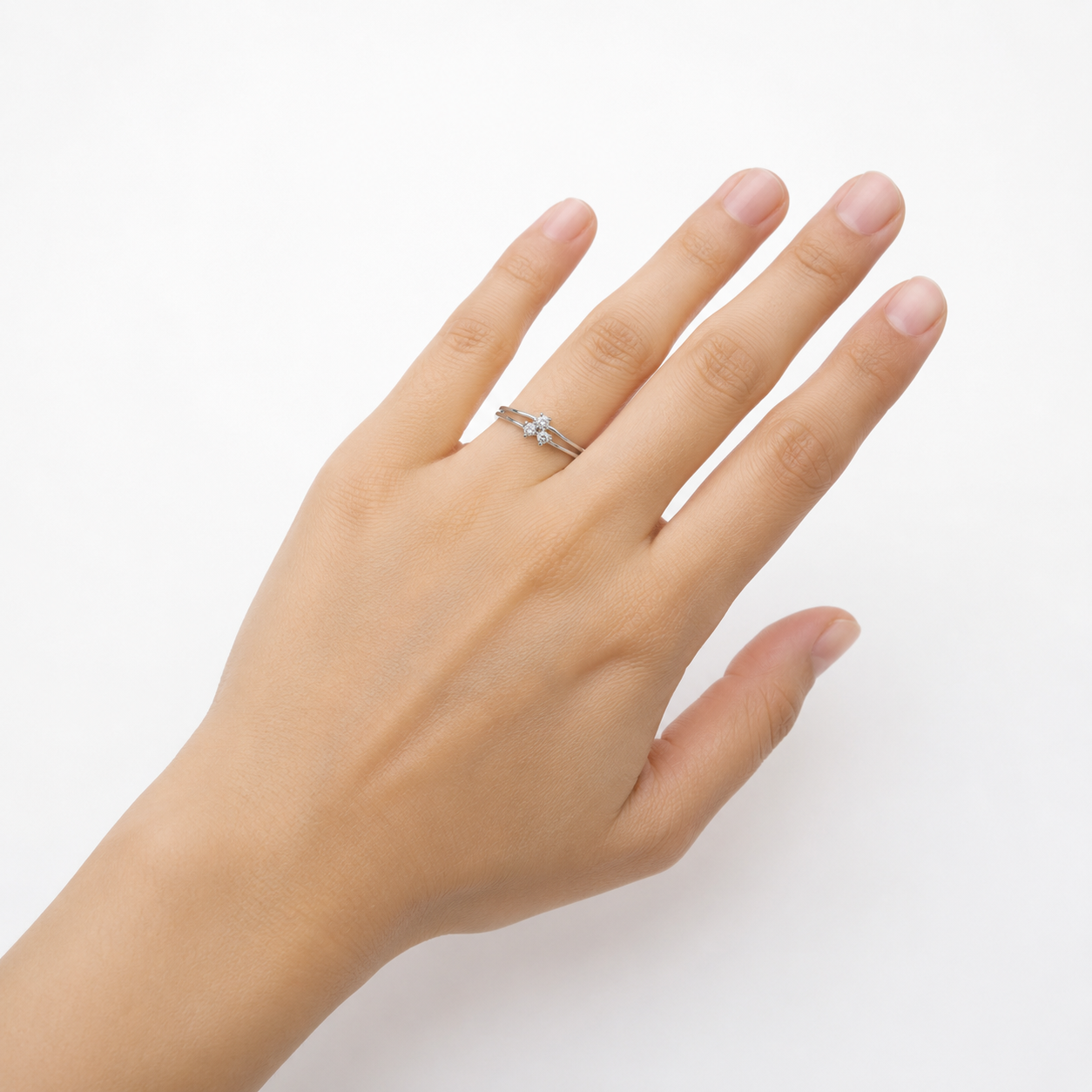 Trinity Bloom CZ Ring