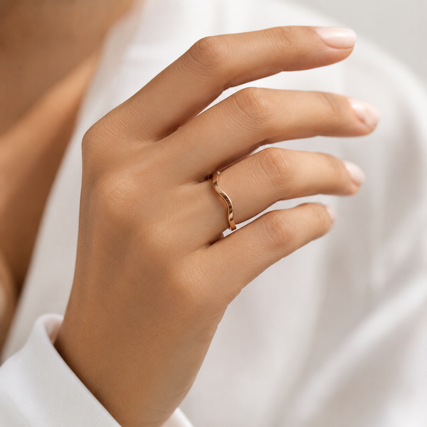 Wave Contour Stacking Ring
