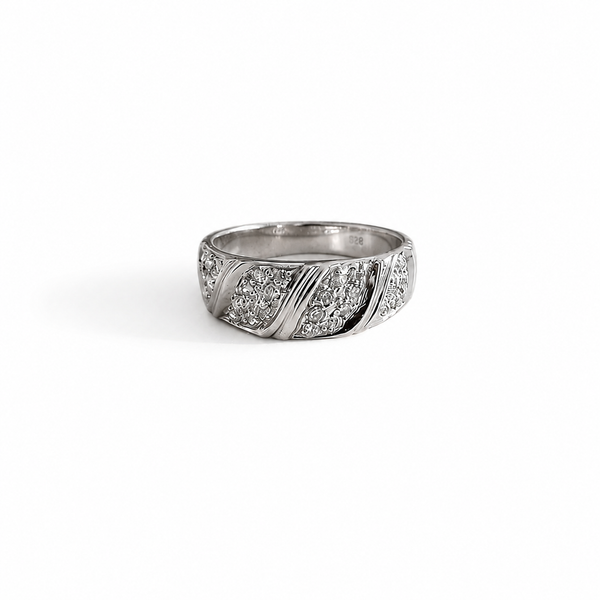 Celeste Wave Pave Ring
