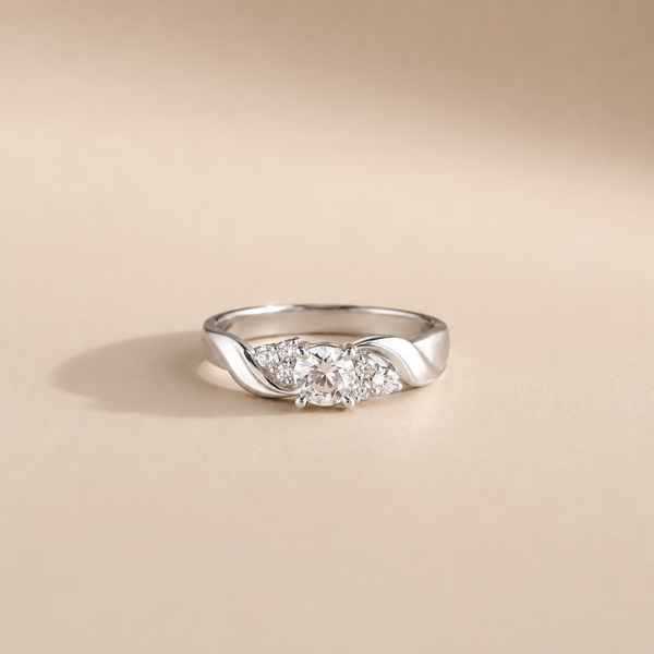 Twisted Radiance Solitaire Ring