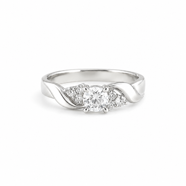 Twisted Radiance Solitaire Ring