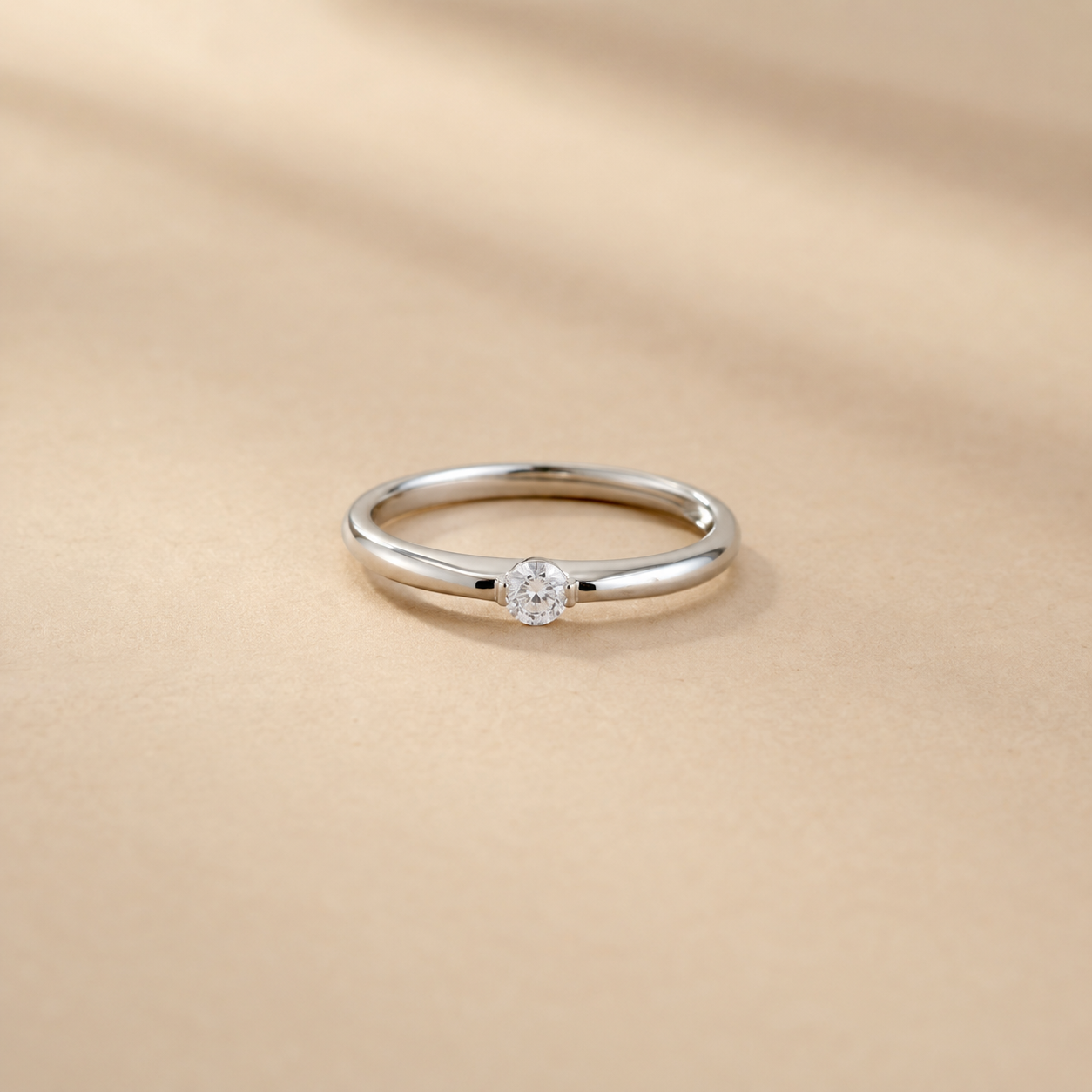 Petite Solitaire Ring