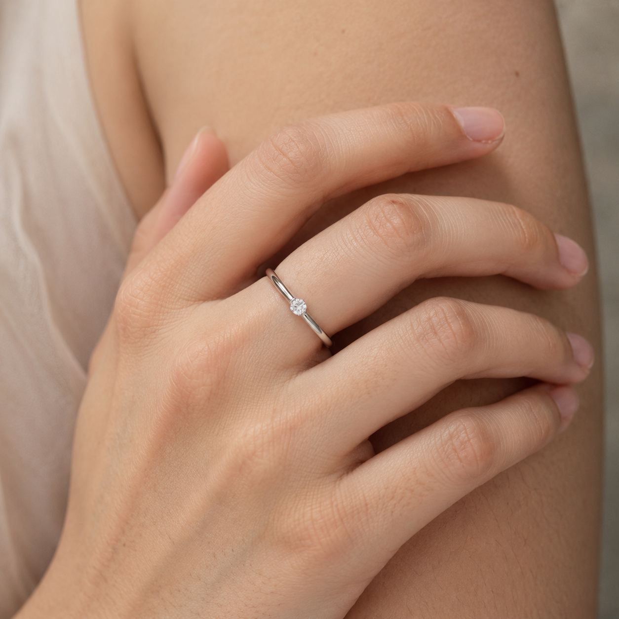 Petite Solitaire Ring