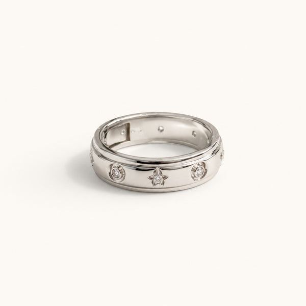 Textured Signet Solitaire Ring