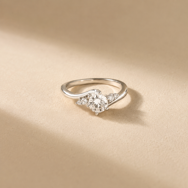 Twisted Solitaire Accent Ring