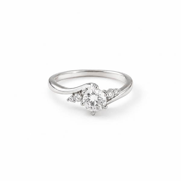 Twisted Solitaire Accent Ring