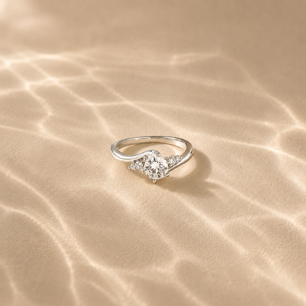 Twisted Solitaire Accent Ring