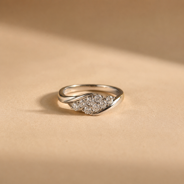 Cluster Leaf CZ Ring