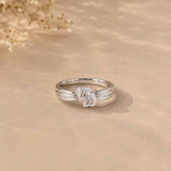 Double Heart Knot Ring