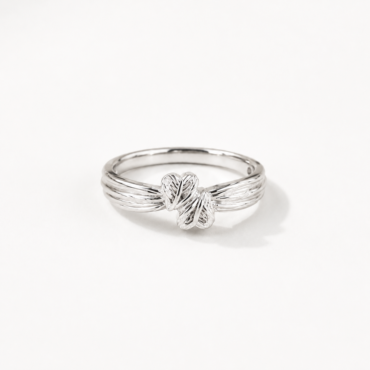 Double Heart Knot Ring