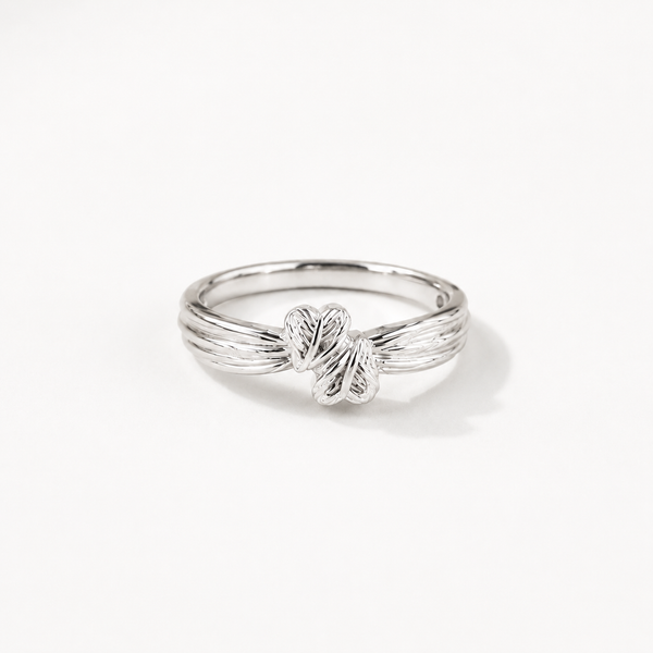 Double Heart Knot Ring